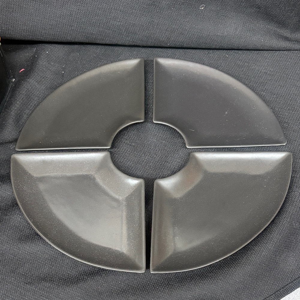 Cost Plus World Market Black Ceramic Plate set